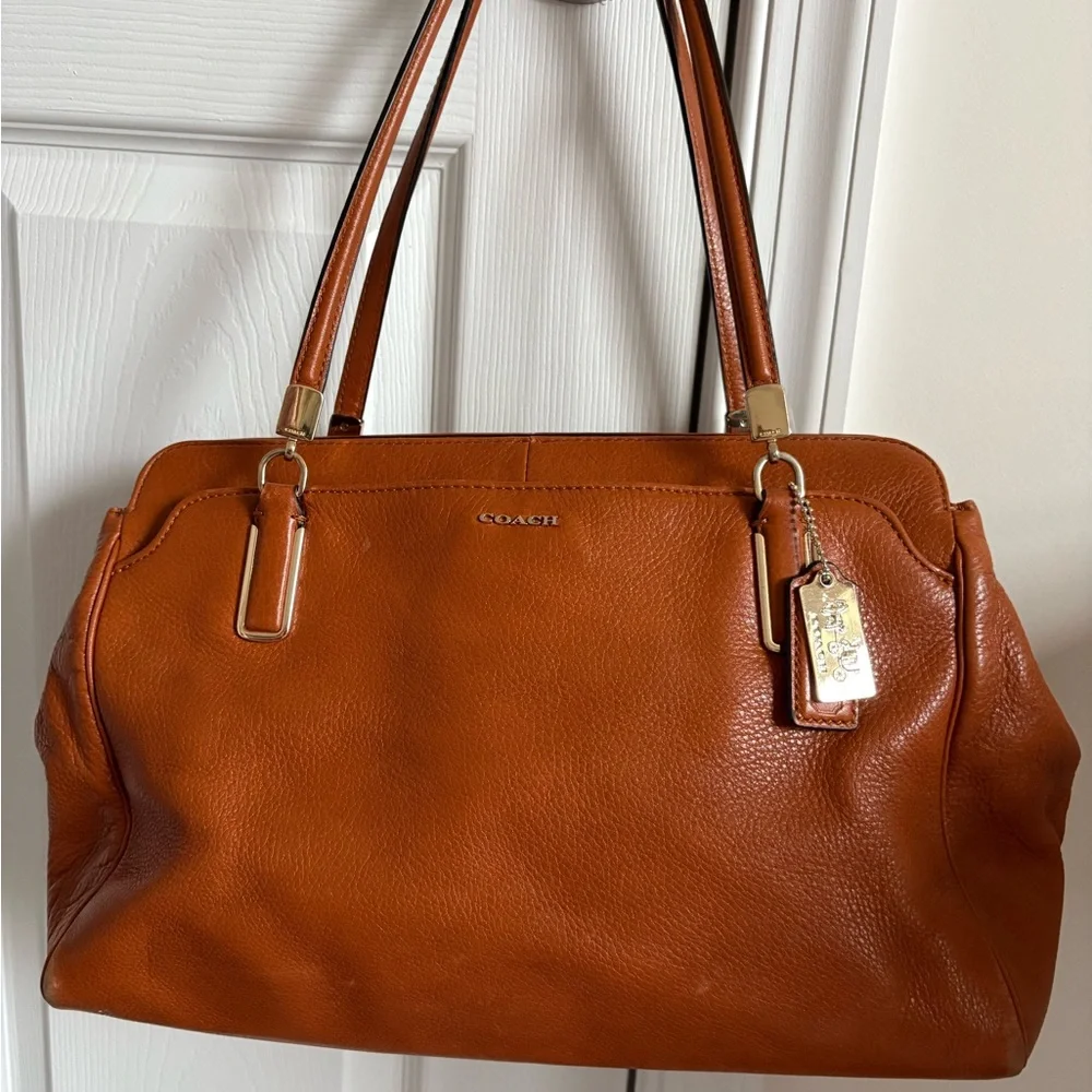 Coach Brown Leather Tote Bag - Picture 1 of 11